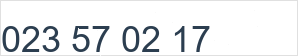 Landline number: