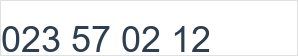 Landline number: